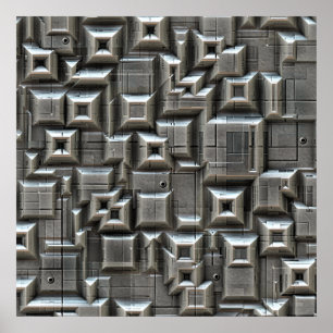 Poster Carreaux spatiaux texturés