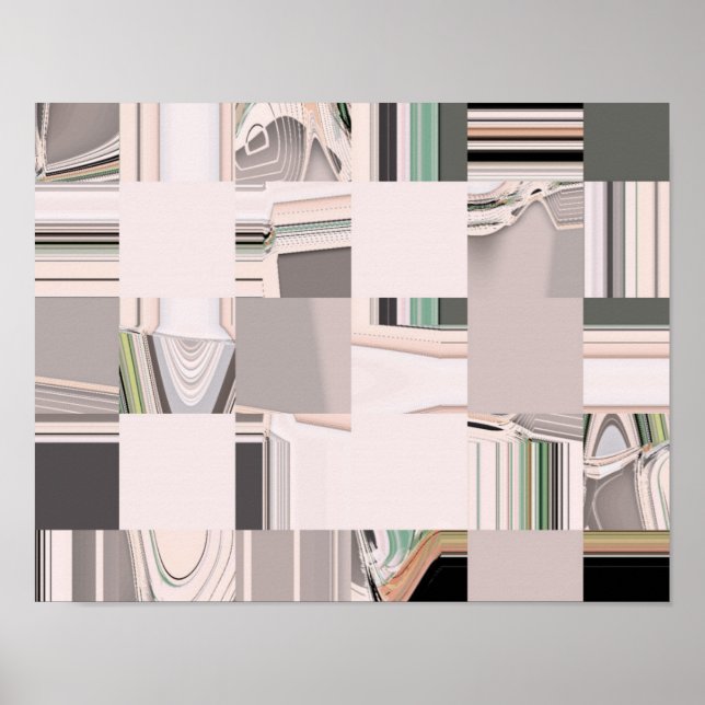 Poster Carrelage d'art Abstrait (Devant)