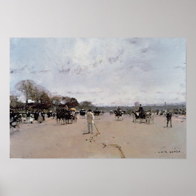 Poster Carriages sur les Champs Elysées (Devant)