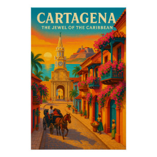 POSTER CARTAGÈNE — LE JOYAU DES CARAÏBES