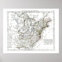 Carte 1806 - Les Etats Unis d'Amrique