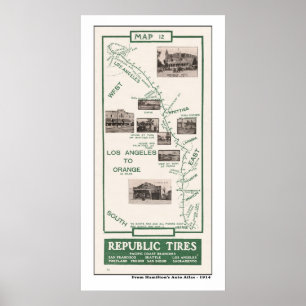 Poster Carte 1914, LA à Orange