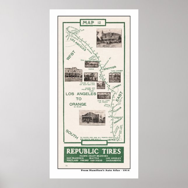 Poster Carte 1914, LA à Orange (Devant)