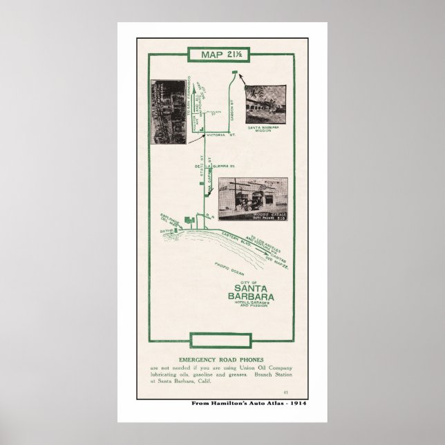 Poster Carte 1914, Ville de Père Noël Barbara (Devant)