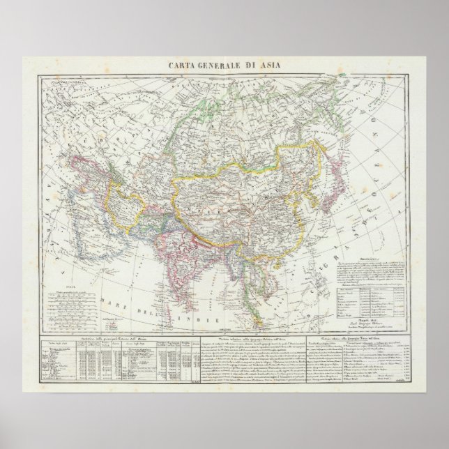 Poster Carte Asie (Devant)