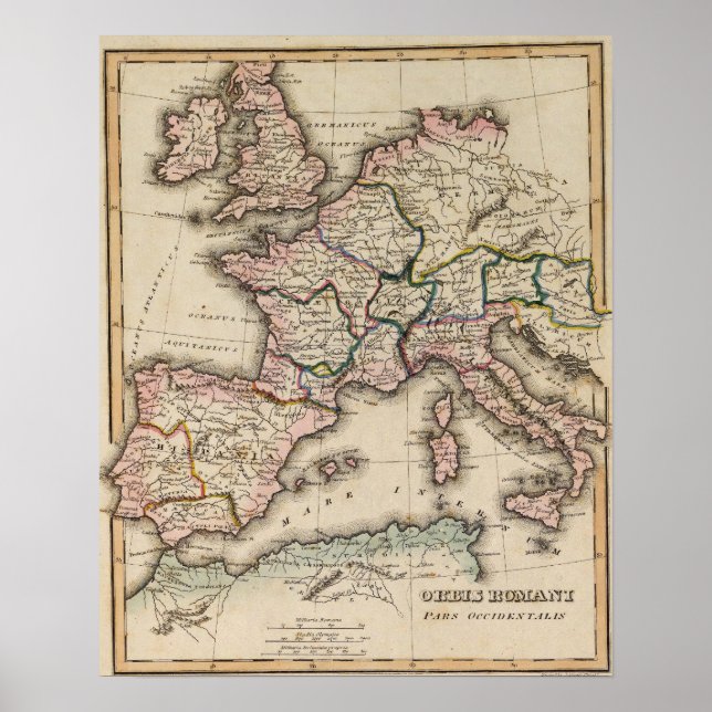 Poster Carte Atlas Europe (Devant)