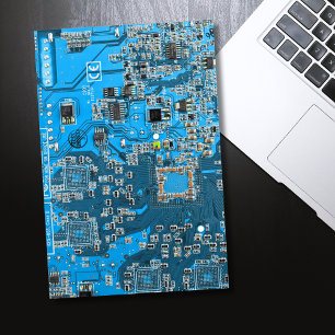 Poster Carte circuit bleu circuit imprimé à circuit impri