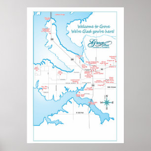 Poster Carte CORRECTE d'attractions de verger