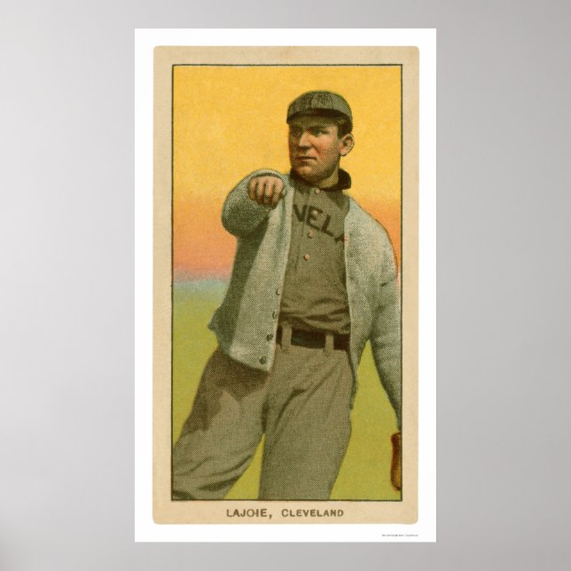 Poster Carte de baseball Nap Lajoie 1909 (Devant)