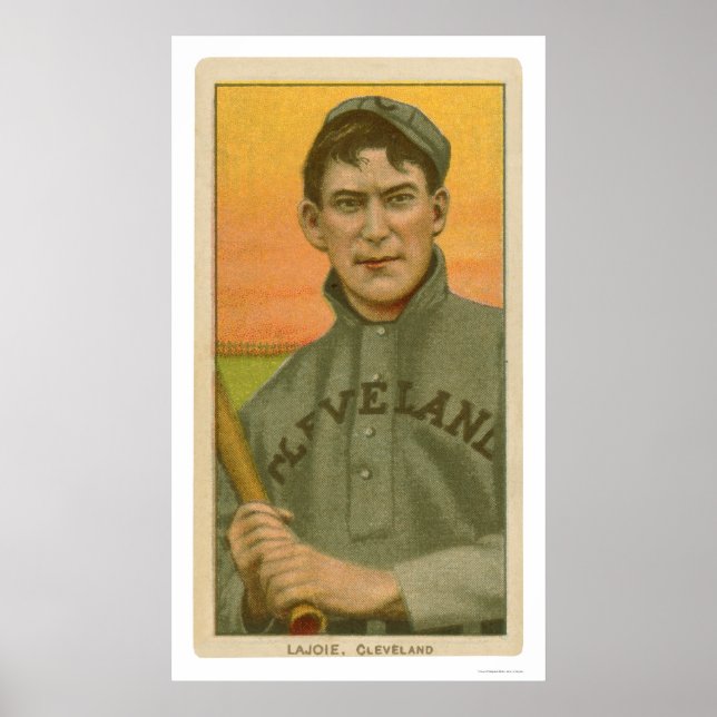 Poster Carte de baseball Nap Lajoie 1910 (Devant)