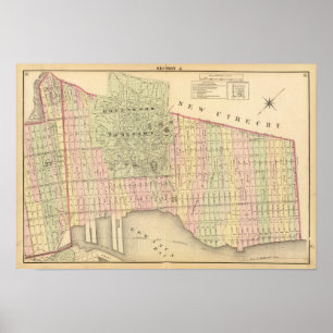 Poster Carte de Brooklyn de sec 6