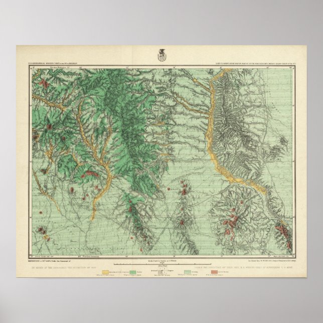 Poster Carte de classification des terres du sud-ouest du (Devant)