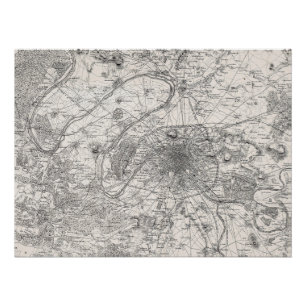 Poster Carte de la capitale de la France
