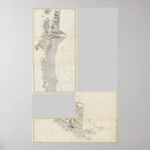 Poster Carte de la République du Chili 915