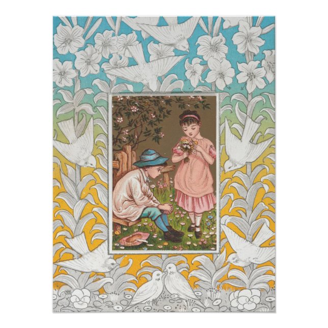 Poster Carte de la Saint-Valentin de l'ère victorienne, 1 (Devant)