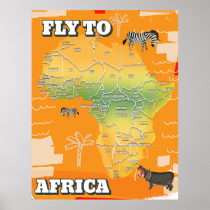Poster Carte de l'Afrique