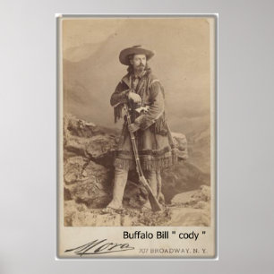 Poster carte de l'armoire cody de wild buffalo bill photo
