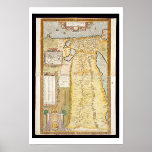 Poster Carte de l'Egypte ancienne, 1584