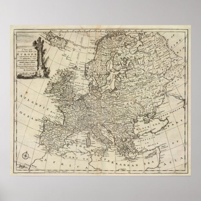 Poster Carte de l'Europe 3 (Devant)