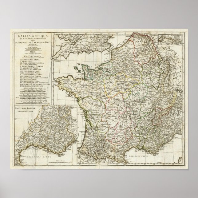 Poster Carte de l'Europe antique (Devant)