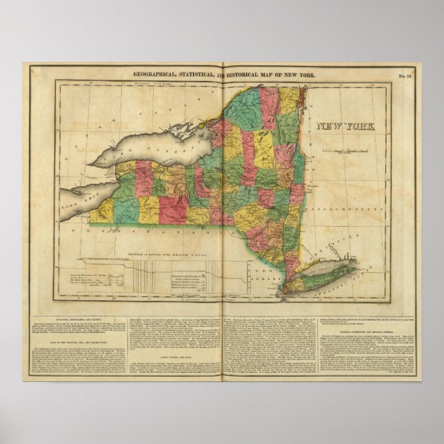 Poster Carte De New York (Devant)