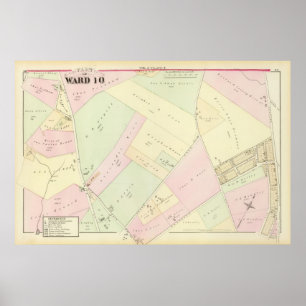 Poster Carte de Providence Rhode Island