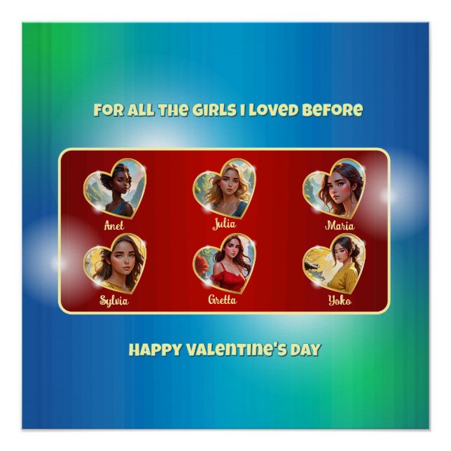 Poster Carte de Saint Valentin pour un Bachelorette (Devant)