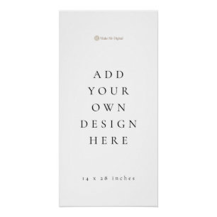 Poster Carte de siège longue de 14 x 28 pouces (finition