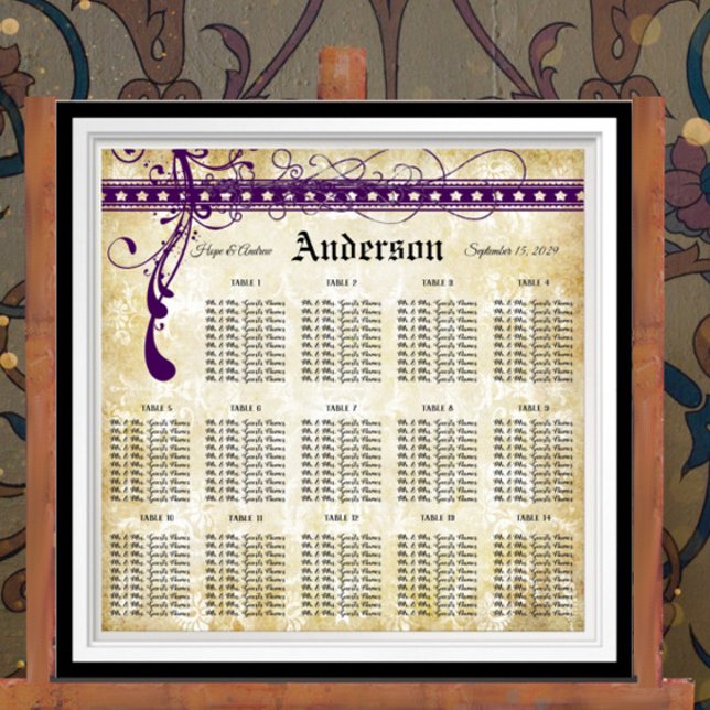 Poster Carte de siège Ultra Violet Moyen Renaissance (Créateur téléchargé)