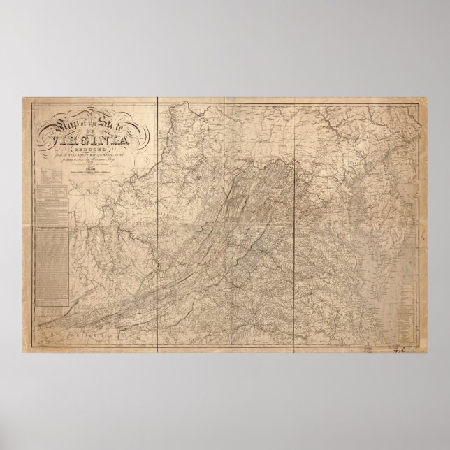 Poster Carte de Virginie 1859 (Devant)