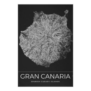 Poster Carte de voyage vintage de Grande Canarie