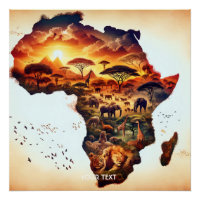Carte des animaux d'Imaginaire Afrique