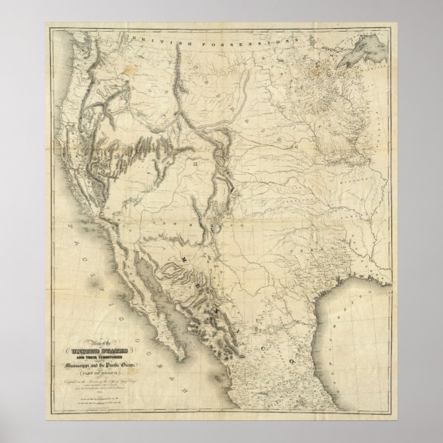 Poster Carte Des États-Unis 2 (Devant)