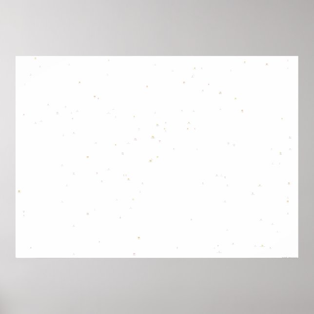 Poster Carte des étoiles 2D - Quartier de Sol (Devant)