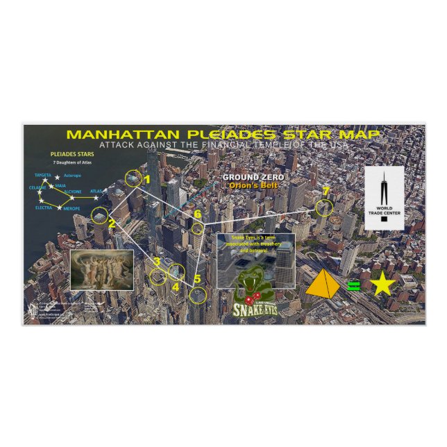 Poster Carte des étoiles de Manhattan Orion (Devant)
