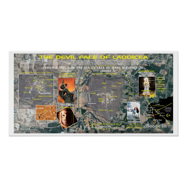 Poster Carte des étoiles Laodicea Orion (Devant)