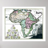 Carte du foetus africain 1720