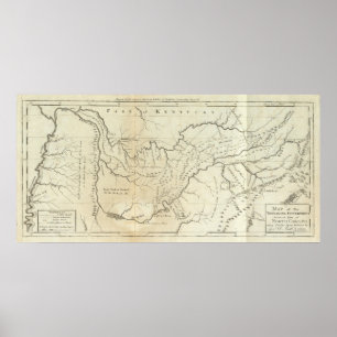 Poster Carte du gouvernement de sic de Tennassee