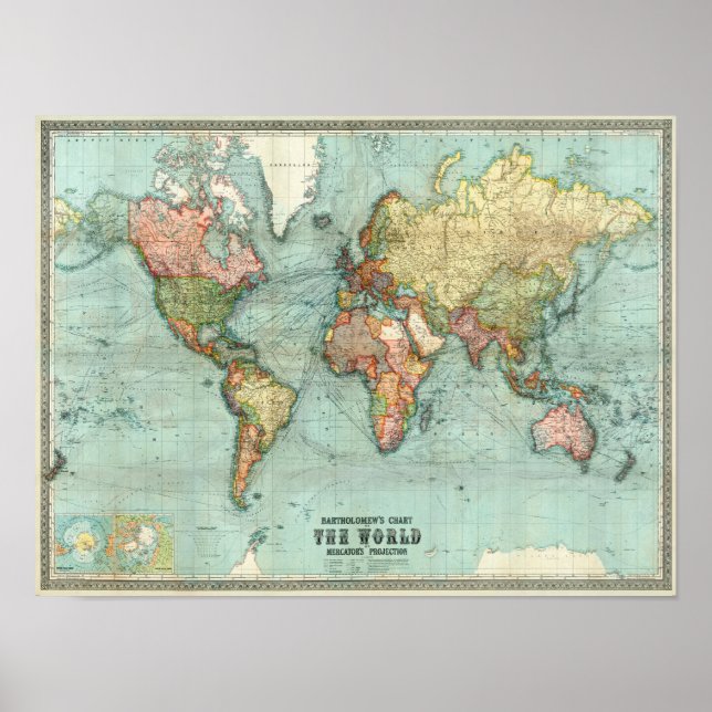 poster carte du monde (Devant)