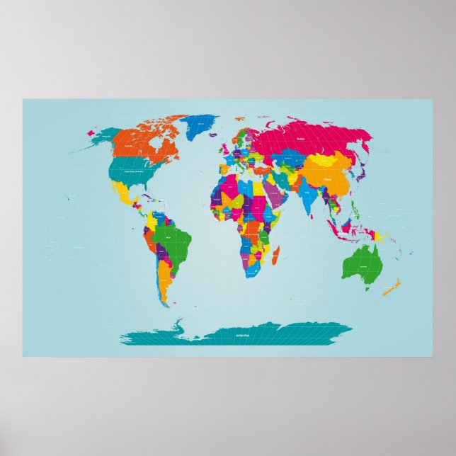 Poster Carte du monde (Devant)
