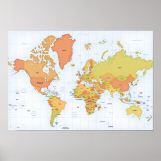 Poster Carte du monde