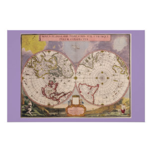 Poster Carte du monde antique
