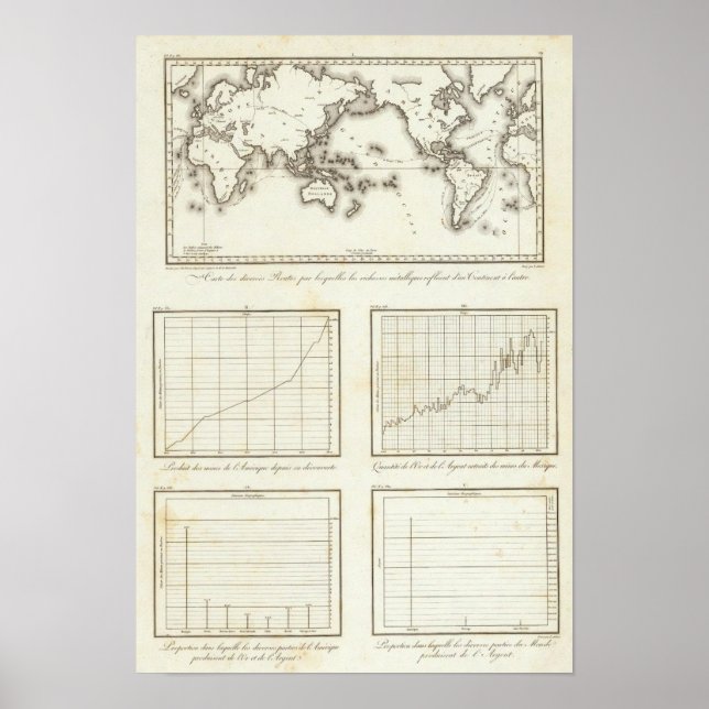 Poster Carte du monde du Mexique (Devant)