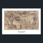 Poster Carte du monde Martin Waldseemuller 1507<br><div class="desc">Universalis Cosmographia: Sometimes referred to as "The Birth Certificate of America" ou "The Map that Named America", the Waldseemüller Map, Universalis Cosmographia, qui est le premier à afficher x the name America to the New World, and Waldseemüller and his thias Ringmann are credited with naming the continents (or at that...</div>