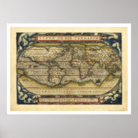 Carte Du Monde Par Ortelius 1570