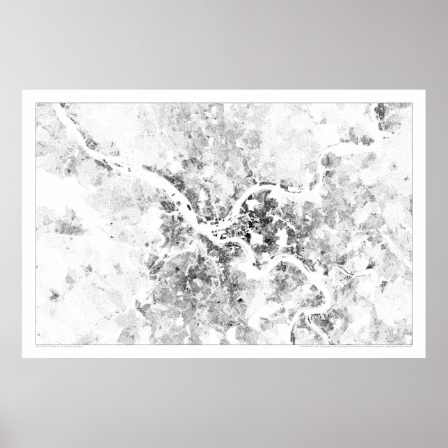 Poster Carte du recensement de Pittsburgh (Devant)
