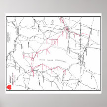 Carte du réseau ferroviaire Hagerstown & Frederick