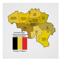 Carte et drapeau de la Belgique