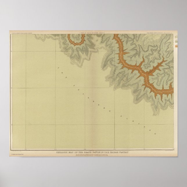 Poster Carte Géologique Du Sud (Devant)