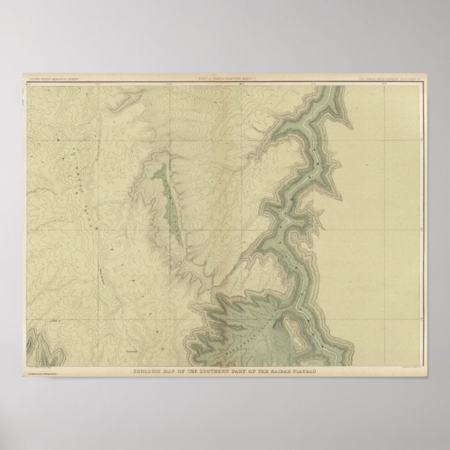Poster Carte Géologique Du Sud 3 (Devant)